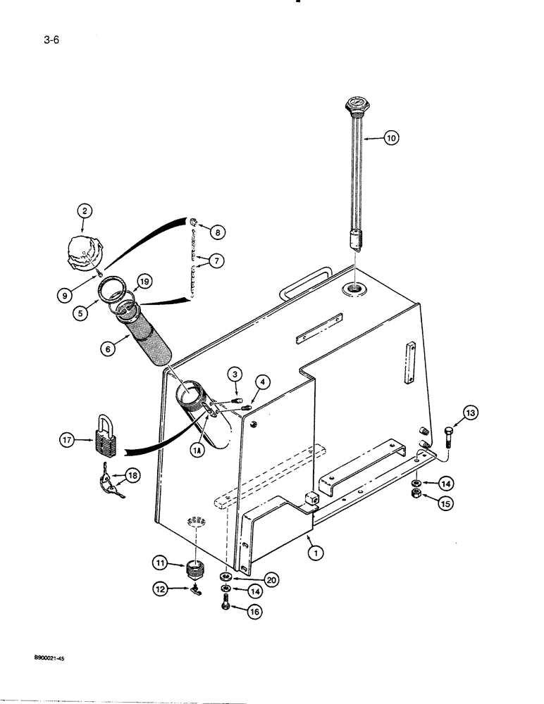 Схема запчастей Case 455C - (3-06) - FUEL TANK (03) - FUEL SYSTEM