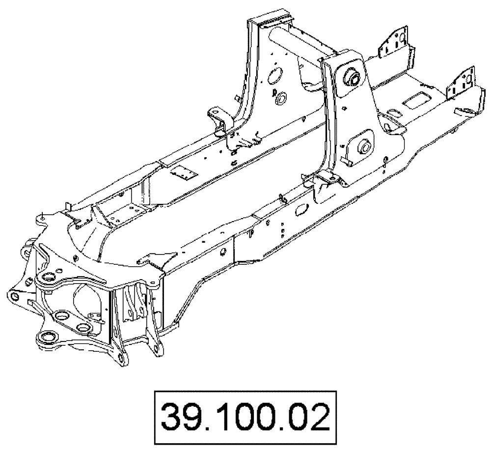 Схема запчастей Case 580SM - (39.000.00) - SECTION INDEX - FRAME COMPONENTS (39) - FRAMES AND BALLASTING