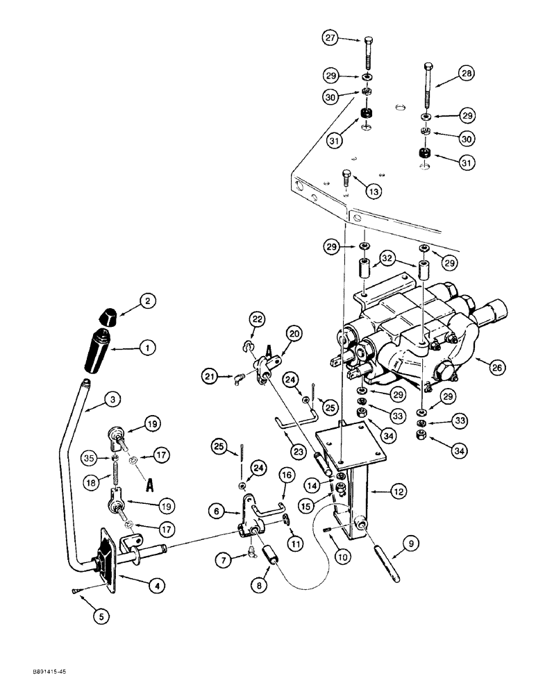 Схема запчастей Case 480F LL - (9-002) - LOADER CONTROLS - LIFT AND BUCKET SPOOLS (09) - CHASSIS/ATTACHMENTS
