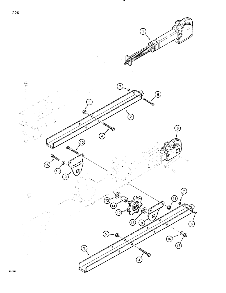 Схема запчастей Case P60 - (226) - UNIBOOMS, CHANNEL AND SPROCKET BOOMS (89) - TOOLS