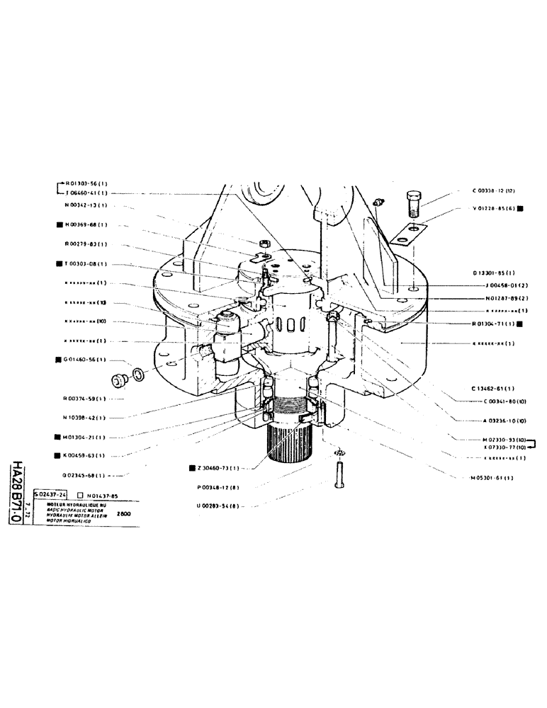 Схема запчастей Case GCK120 - (070) - BASIC HYDRAULIC MOTOR 