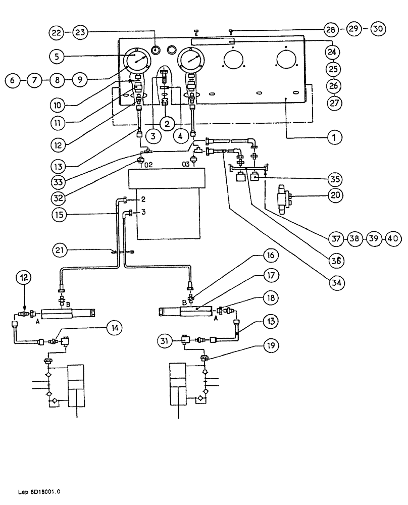 Схема запчастей Case 688B - (72) - GUIDE BEAM HYDRAULIC CIRCUIT PRESSURE (07) - HYDRAULIC SYSTEM