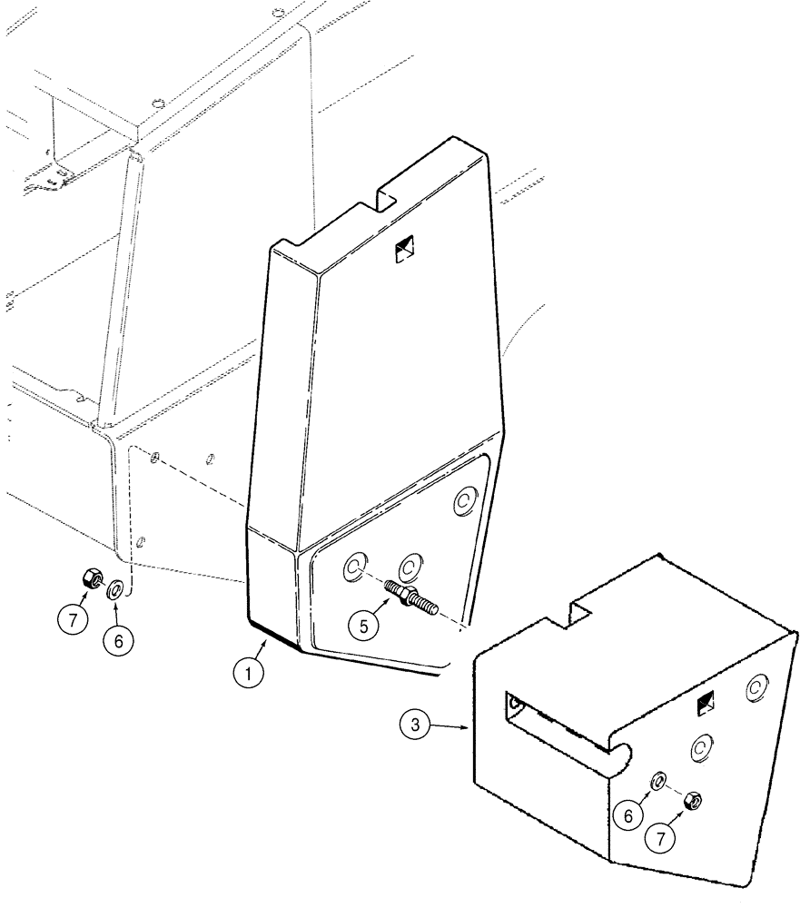 Схема запчастей Case 821C - (09-15) - COUNTERWEIGHTS (09) - CHASSIS