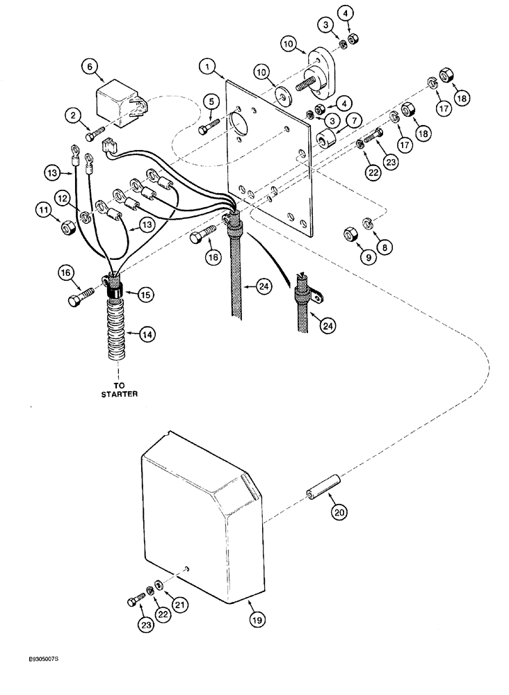 Схема запчастей Case 921 - (4-022) - ENGINE HARNESS TO RELAY PANEL (04) - ELECTRICAL SYSTEMS
