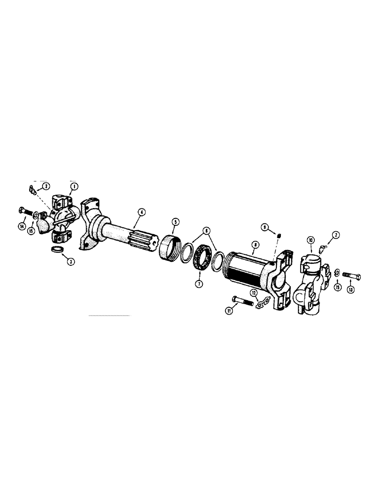 Схема запчастей Case W7 - (244[1]) - A17300 FRONT AXLE DRIVE SHAFT (06) - POWER TRAIN
