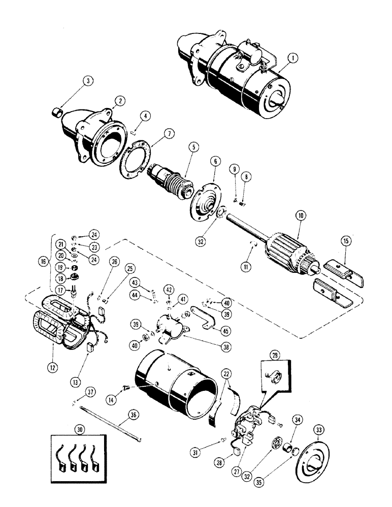 Схема запчастей Case 310G - (094) - A36584 STARTER, (148B) ENGINE - NEGATIVE GROUND (06) - ELECTRICAL SYSTEMS