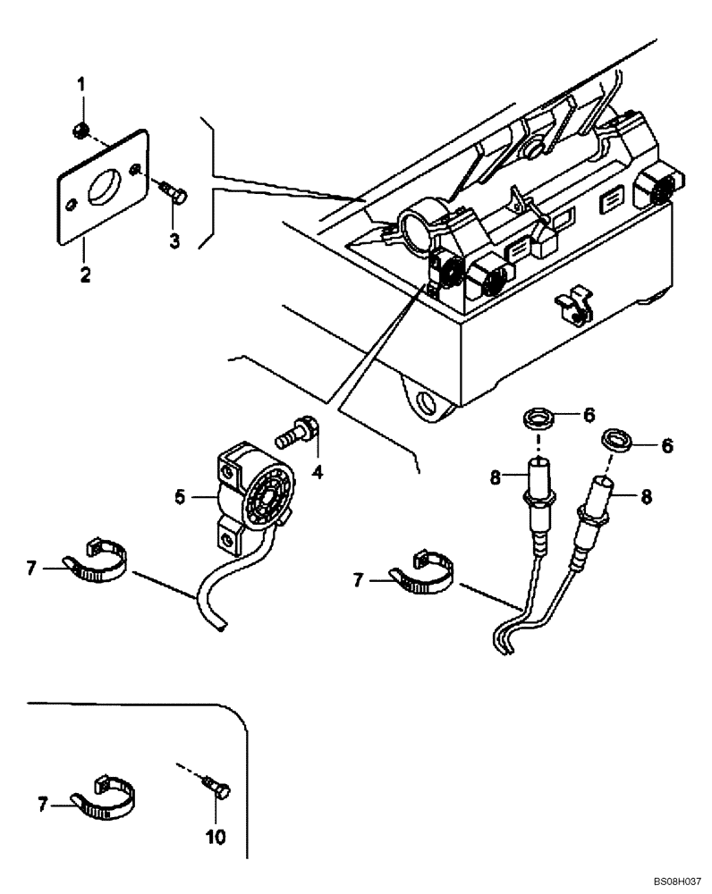 Схема запчастей Case 327B - (67A01021773[001]) - BACKUP ALARM / POSITION SENSORS (SIMPLE MUX P.I.N. HHD0327BN7PG56159 AND AFTER) (84126882) (13) - Electrical System / Decals