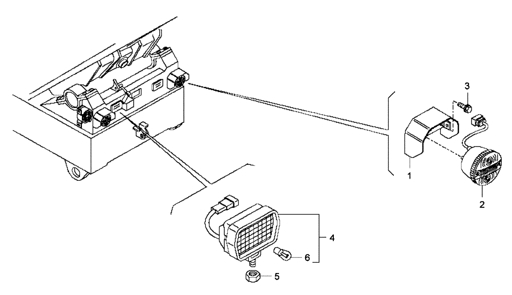 Схема запчастей Case 327B - (67A00001658[001]) - LIGHTS, CHASSIS REAR (87520026) (13) - Electrical System / Decals