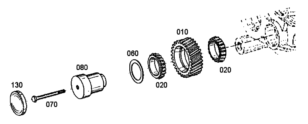 Схема запчастей Case 340B - (18A00000577[001]) - GEAR, GEARBOX (87453801) (03) - Converter / Transmission