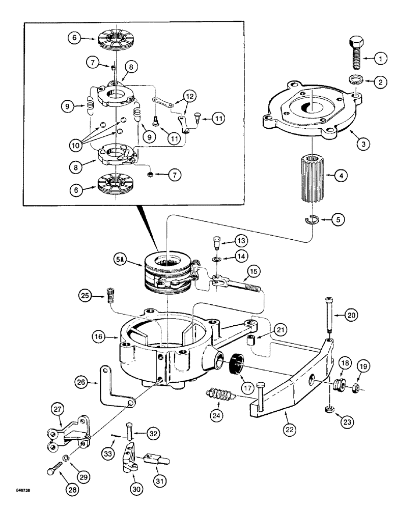 Схема запчастей Case 1187 - (286) - SWING BRAKE (04) - UNDERCARRIAGE