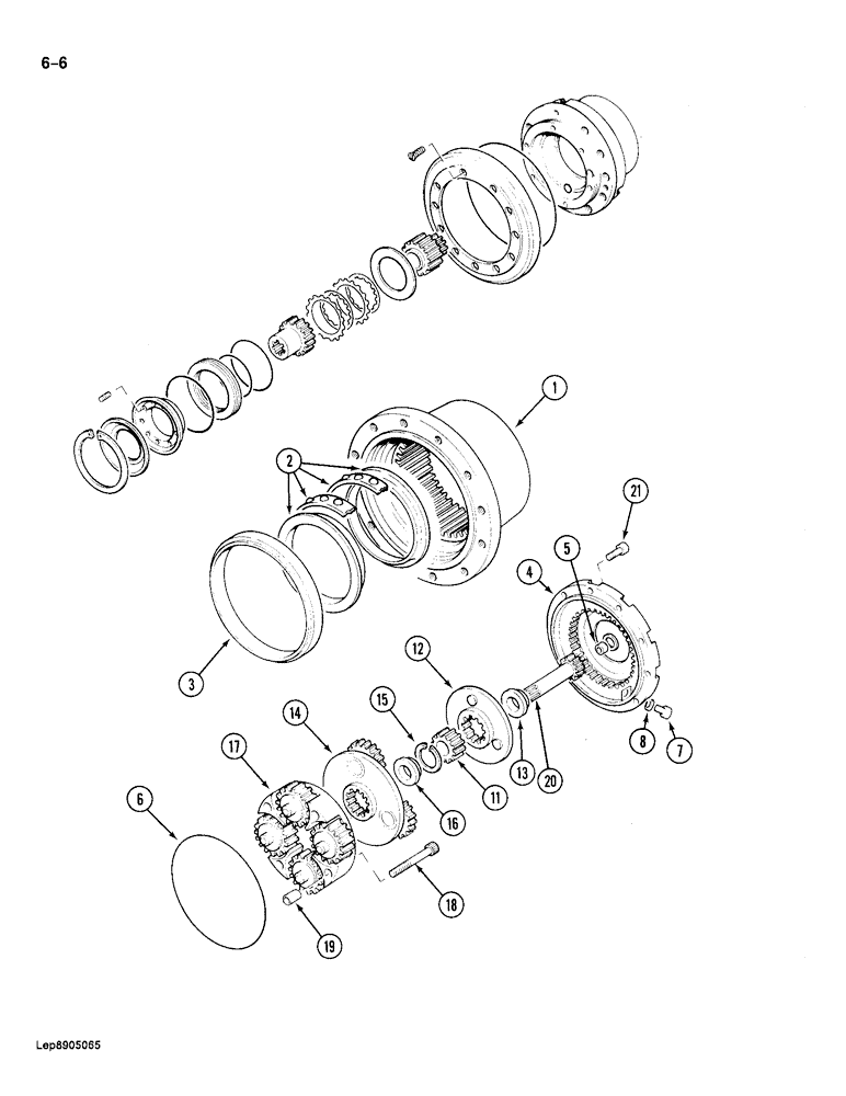 Схема запчастей Case 688 - (6-06) - FINAL DRIVE TRANSMISSION (06) - POWER TRAIN