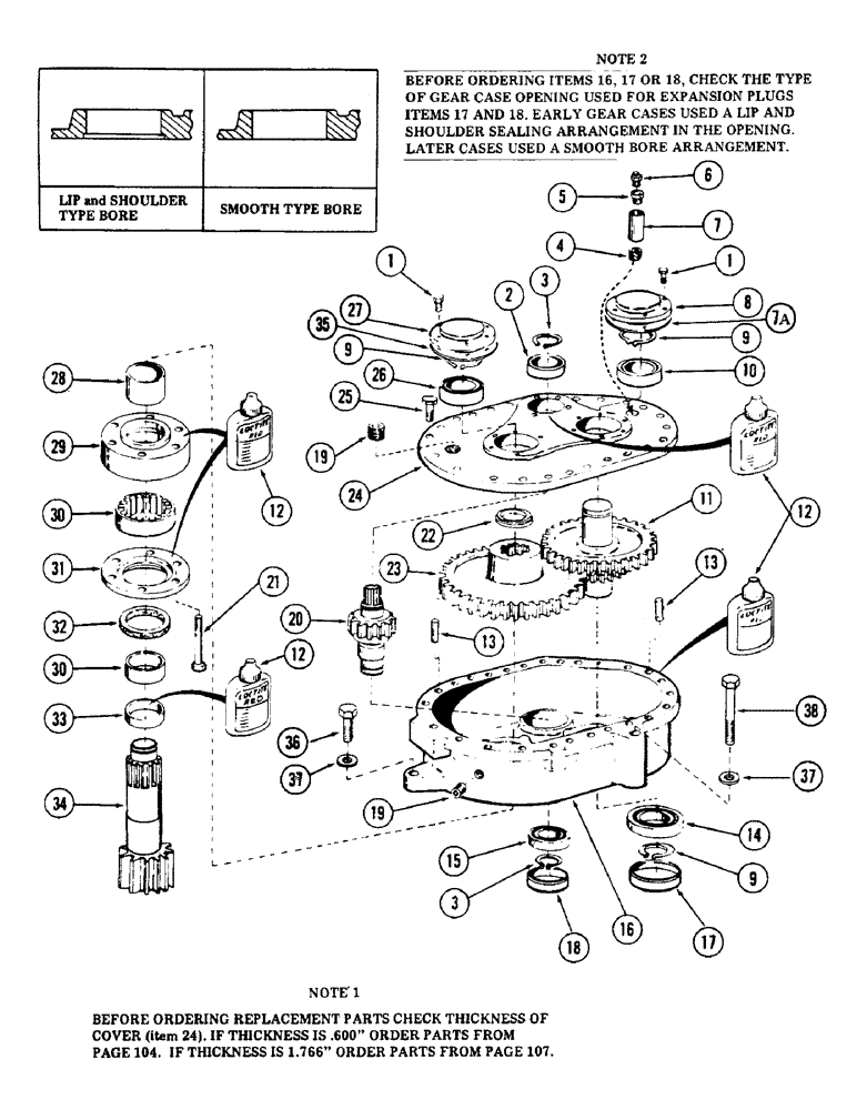 Схема запчастей Case 50 - (106) - SWING REDUCER, (USED ON UNITS WITH SERIAL NUMBER 6280131 & AFTER) (SN. 6279926 & AFTER) (35) - HYDRAULIC SYSTEMS