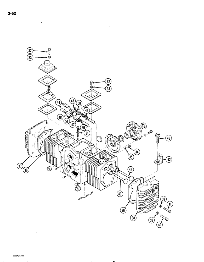 Схема запчастей Case 1818 - (2-052) - CYLINDER BLOCK, GASOLINE MODELS (02) - ENGINE