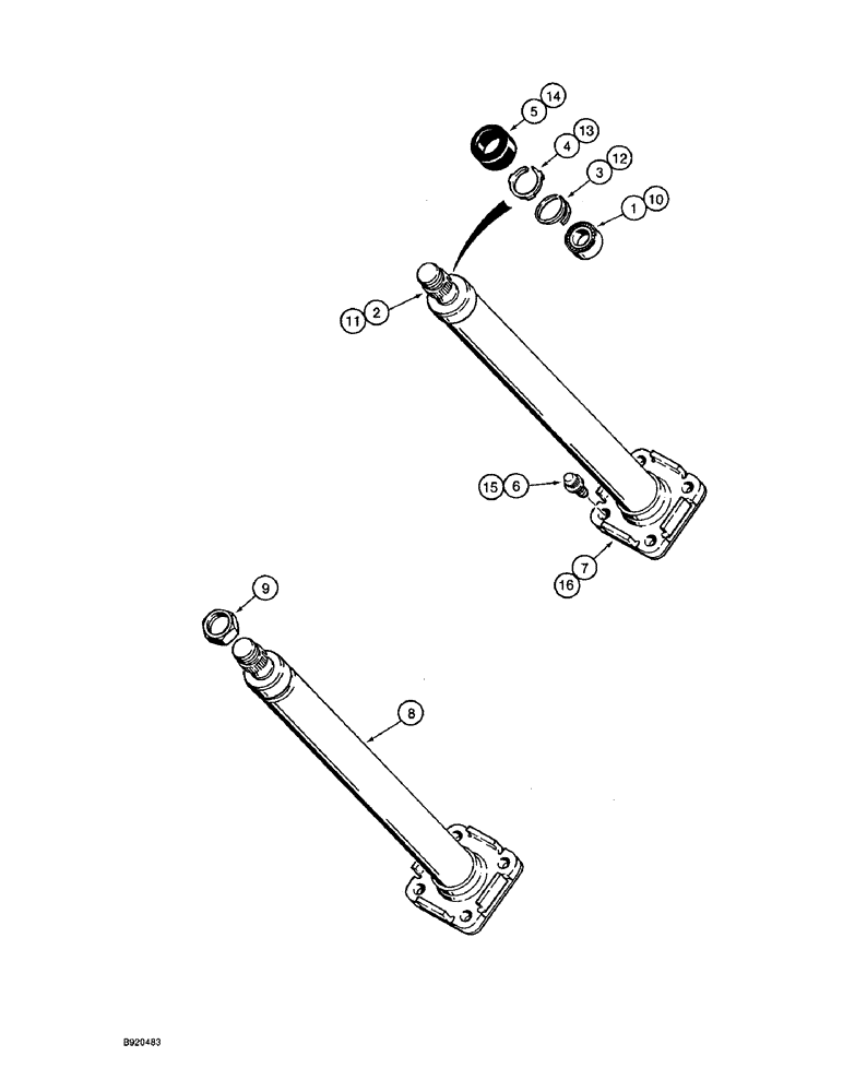 Схема запчастей Case 590 - (5-08) - STEERING COLUMN (05) - STEERING