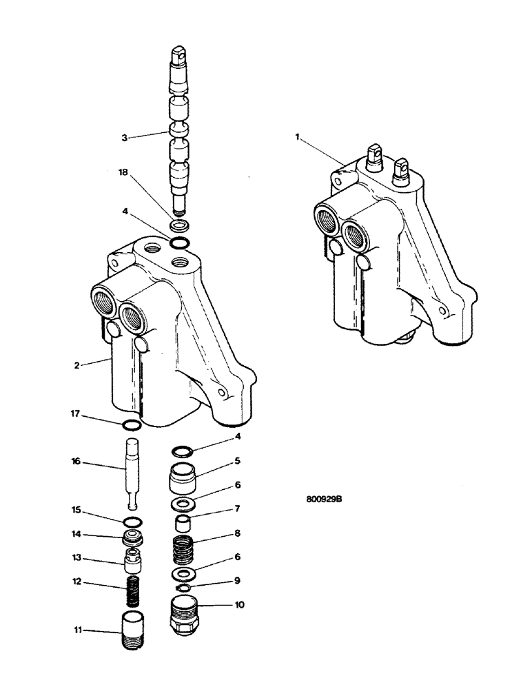 Схема запчастей Case 580G - (286) - BACKHOE - STABILIZER CONTROL VALVE (08) - HYDRAULICS