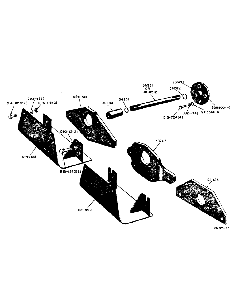 Схема запчастей Case UTILITY - (23) - LOADER, BACKHOE HYDRAULIC PUMP DRIVE 