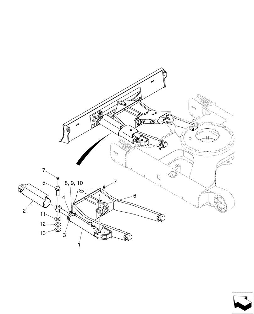 Схема запчастей Case CX50B - (02-022[01]) - CYLINDER INSTAL, ANGLE DOZER (35) - HYDRAULIC SYSTEMS