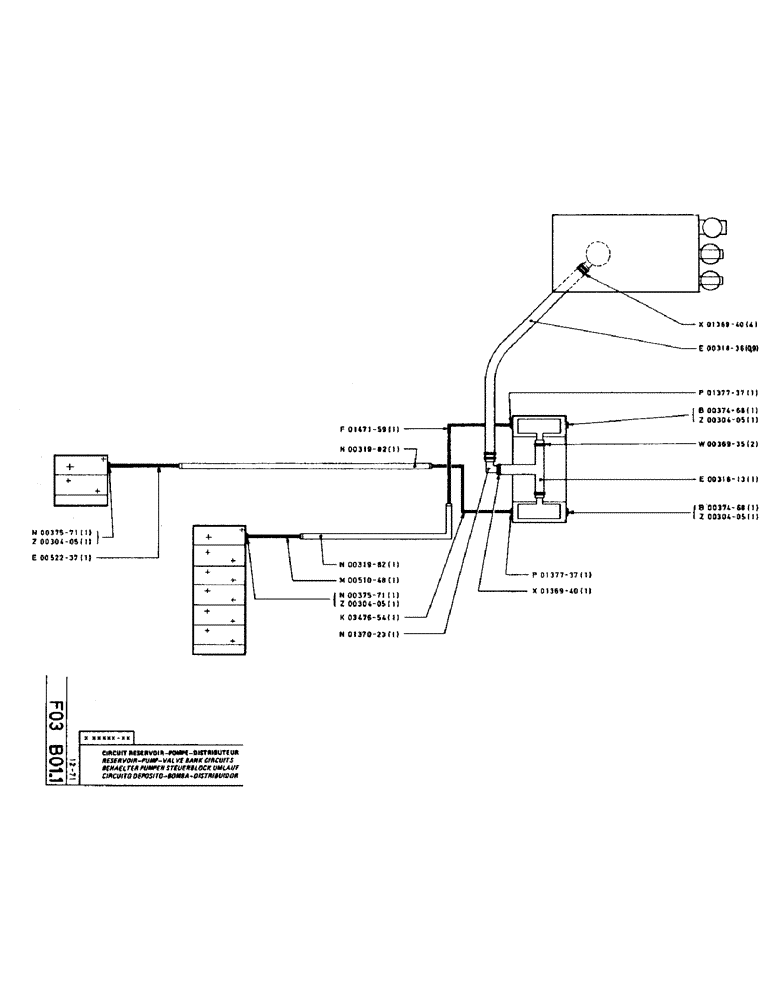 Схема запчастей Case TC45 - (050) - RESERVOIR - PUMP - VALVE BANK CIRCUITS 
