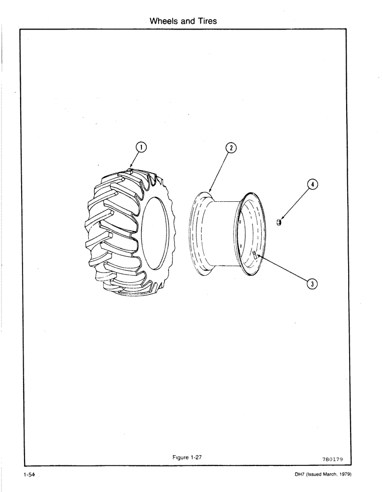 Схема запчастей Case DH7 - (1-54) - WHEELS AND TIRES (44) - WHEELS