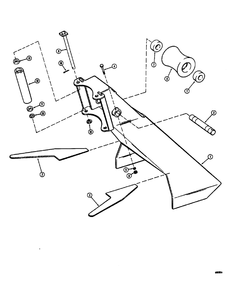 Схема запчастей Case 400 - (086) - FAIRLEAD FRAME AND FAIRLEADS (05) - UPPERSTRUCTURE CHASSIS