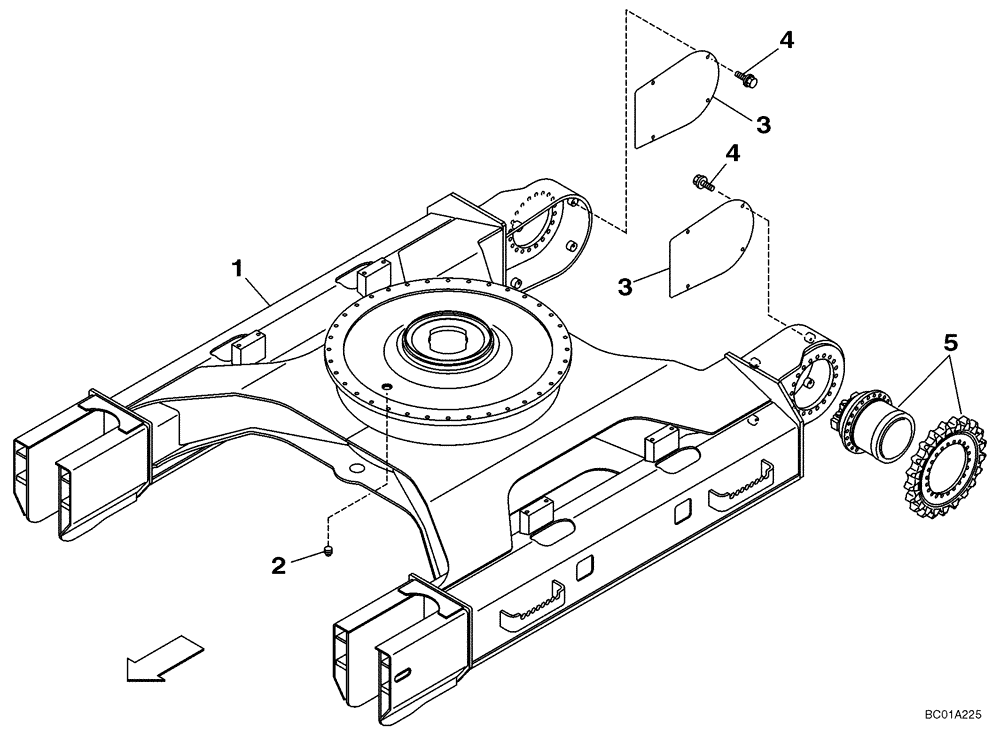 Схема запчастей Case CX210 - (05-01) - UNDERCARRIAGE (Nov 3 2009 8:16AM) (11) - TRACKS/STEERING