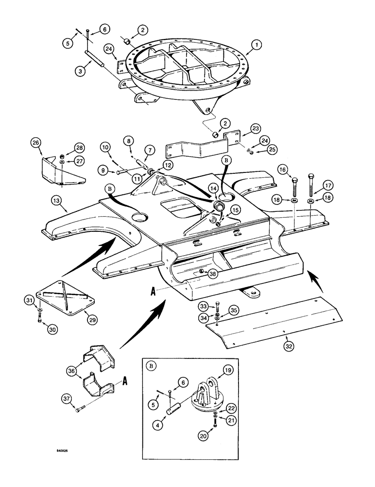 Схема запчастей Case 1187 - (298) - TURNTABLE LEVELER AND UNDERCARRIAGE (04) - UNDERCARRIAGE