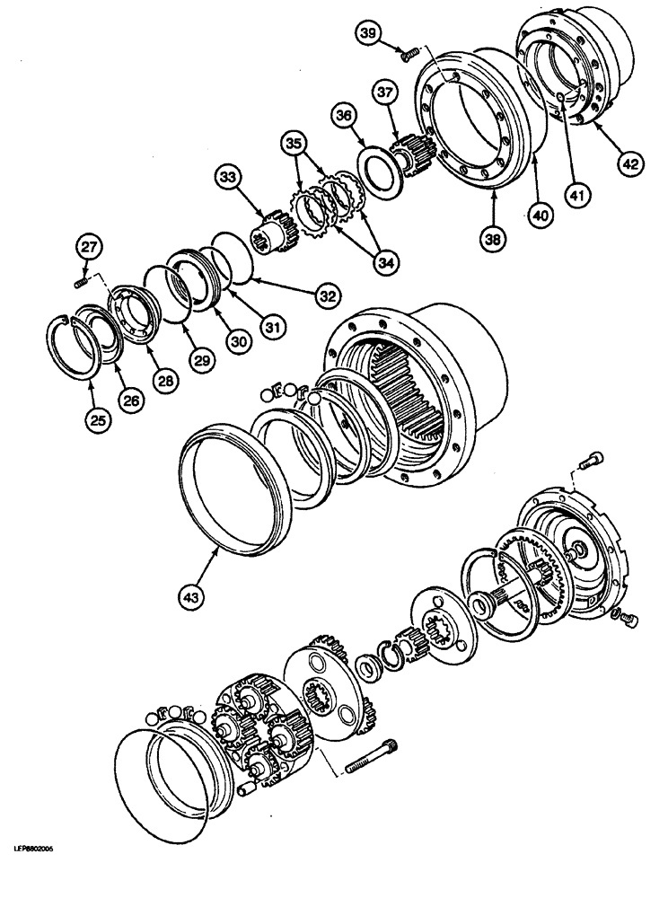 Схема запчастей Case 688 - (6-06) - FINAL DRIVE TRANSMISSION (06) - POWER TRAIN