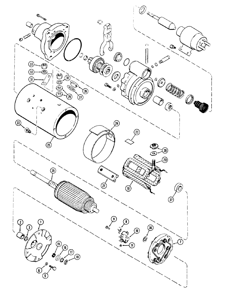 Схема запчастей Case 880 - (055A) - A149056 STARTER, 12 VOLT (06) - ELECTRICAL SYSTEMS