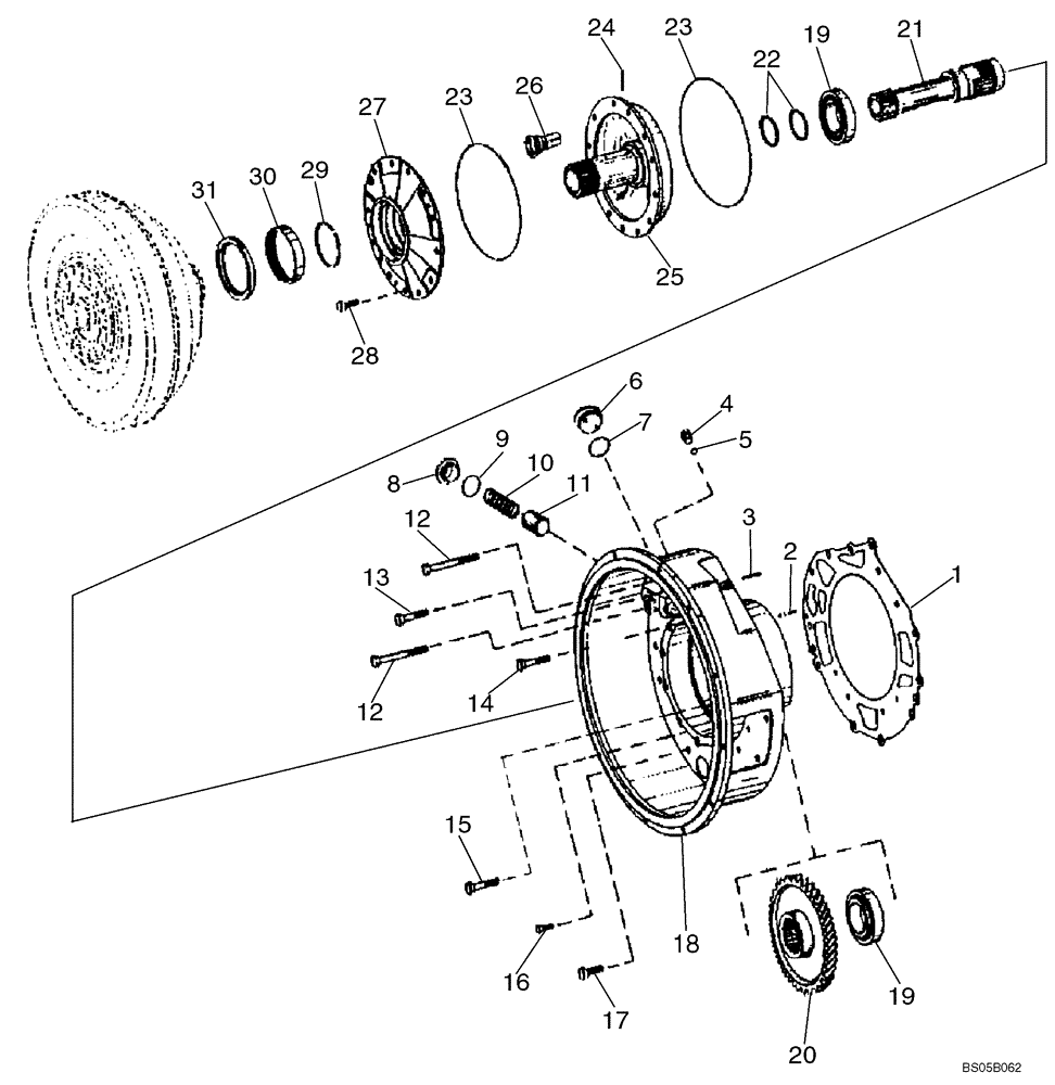 Схема запчастей Case 921C - (06-13A) - TRANSMISSION - INPUT SHAFT (06) - POWER TRAIN