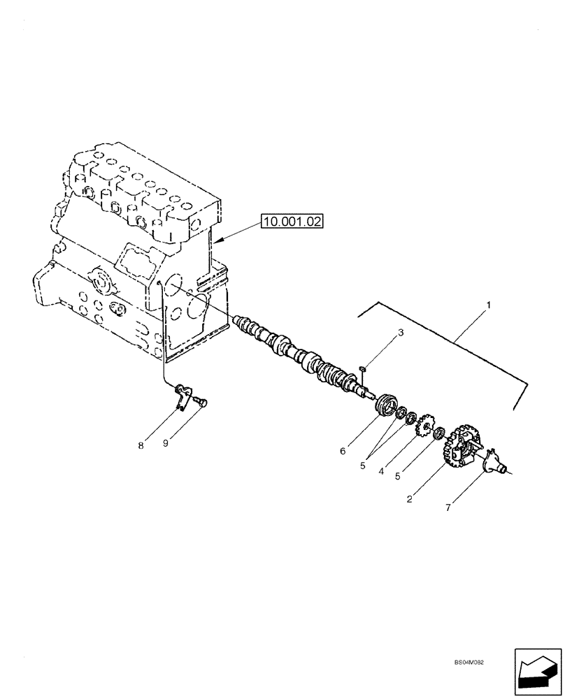 Схема запчастей Case SR150 - (10.106.AA) - CAMSHAFT (10) - ENGINE
