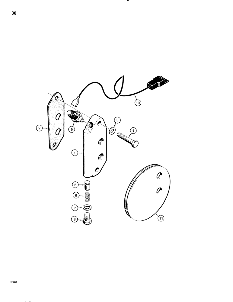 Схема запчастей Case 1816C - (030) - ENGINE OIL FILTER LINE ADAPTER (02) - ENGINE