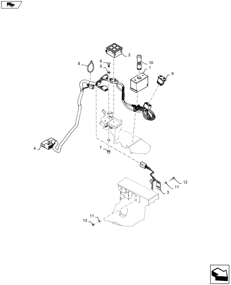 Схема запчастей Case 721F - (55.512.02) - JOYSTICK STEERING - JOYSTICK CONTROL AND HARNESS (55) - ELECTRICAL SYSTEMS
