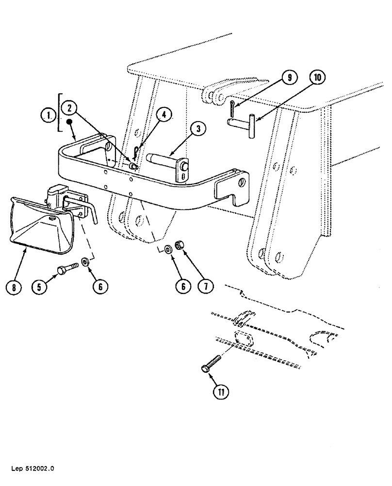 Схема запчастей Case 688B - (48) - FRONT TOWING (04) - UNDERCARRIAGE