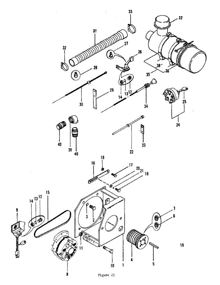 Схема запчастей Case 700 - (48) - ENGINE INSTALLATION PARTS - WISCONSIN ENGINE 