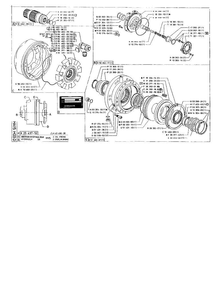 Схема запчастей Case 90BCL - (245) - HYDRAULIC MOTOR 2 DISPL.W.BRAKE (07) - HYDRAULIC SYSTEM