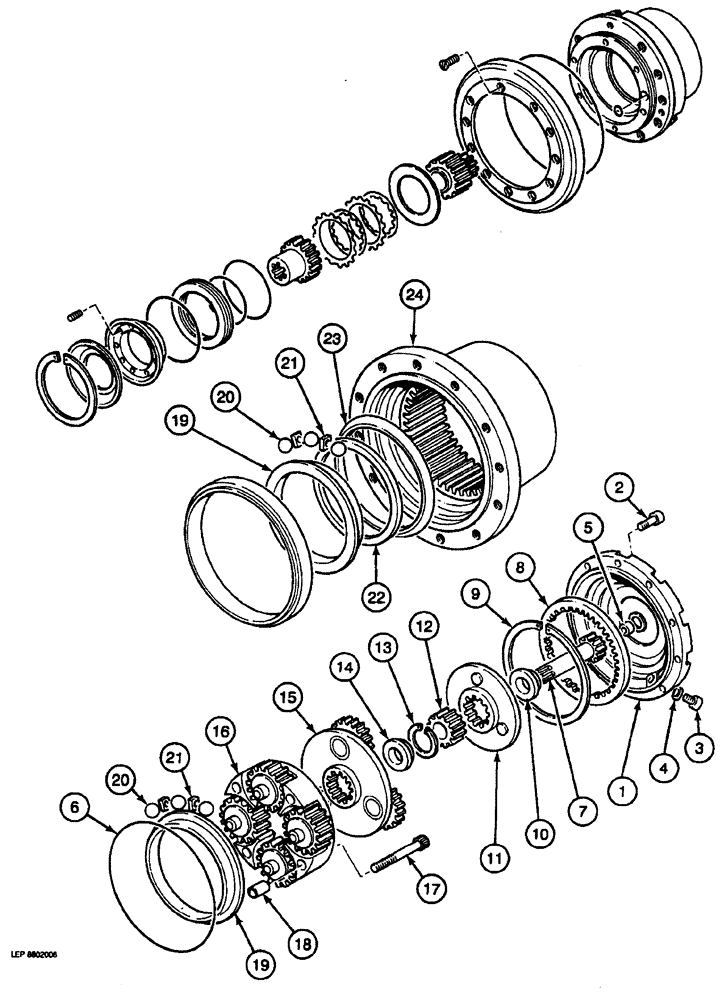 Схема запчастей Case 688 - (6-08) - FINAL DRIVE TRANSMISSION (06) - POWER TRAIN