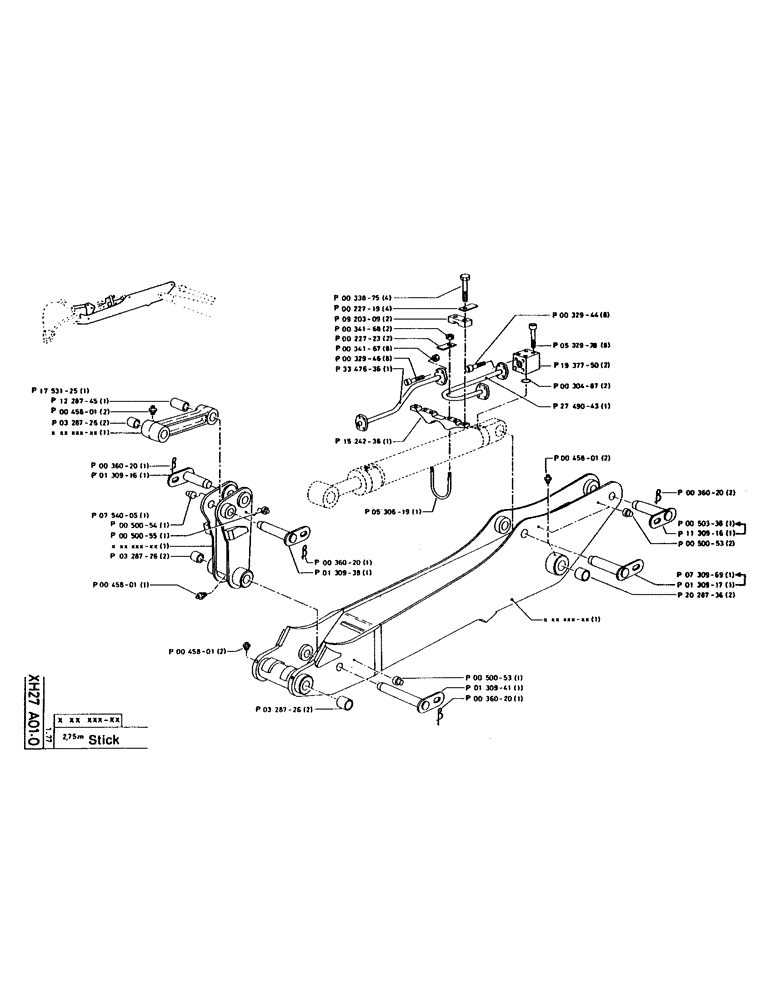 Схема запчастей Case 160CL - (84) - STICK (14) - DIPPERSTICKS