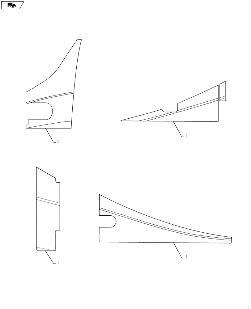 Схема запчастей Case 921F - (90.108.02) - DECALS - CAB (90) - PLATFORM, CAB, BODYWORK AND DECALS