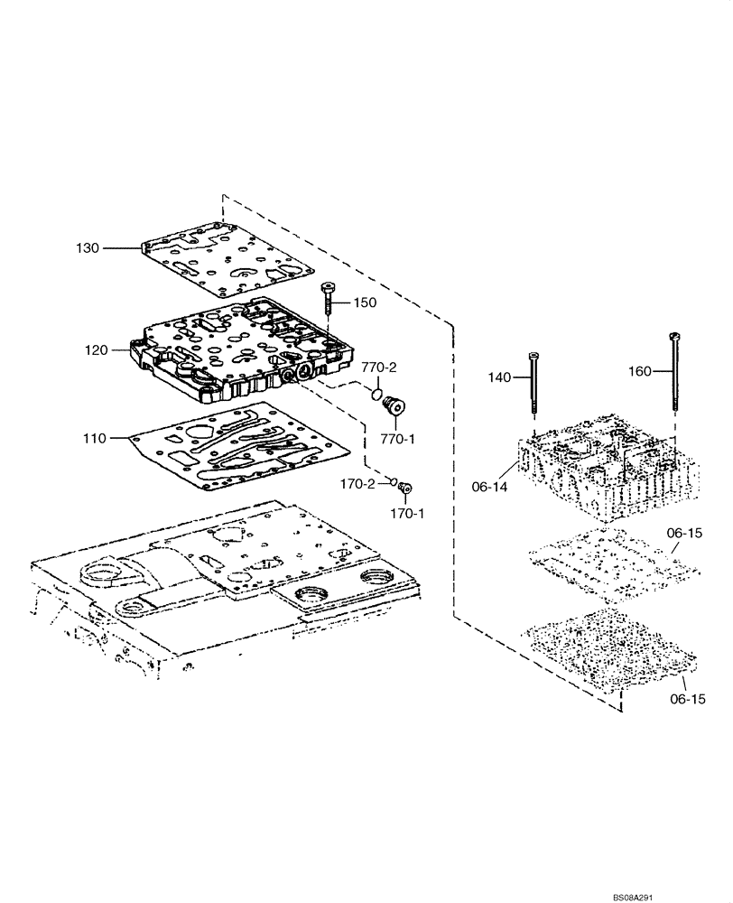 Схема запчастей Case 1221E - (06-13[01]) - TRANSMISSION - VALVE ASSY, CONTROL (A) (11LH-01100) (12) (06) - POWER TRAIN