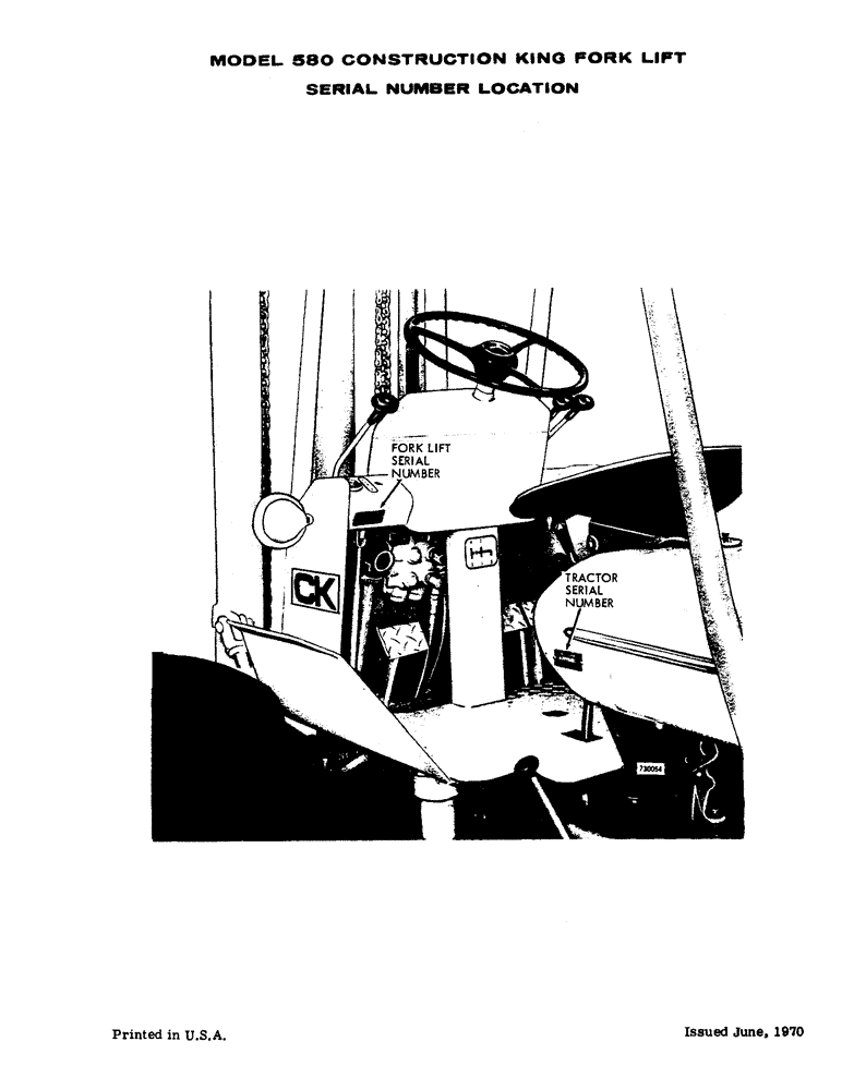 Схема запчастей Case 580 - (03) - SERIAL NUMBER LOCATION (05) - SERVICE & MAINTENANCE