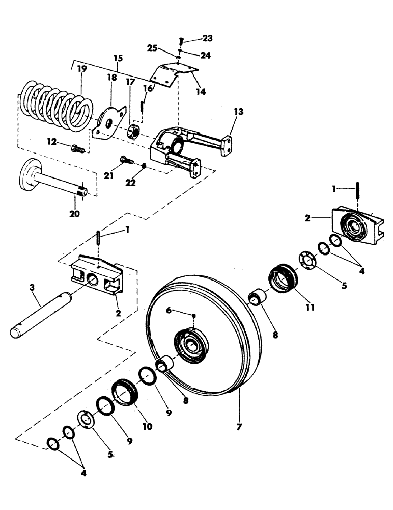 Схема запчастей Case 35YC - (009) - IDLER WHEEL AND TRACK ADJUSTER (04) - UNDERCARRIAGE