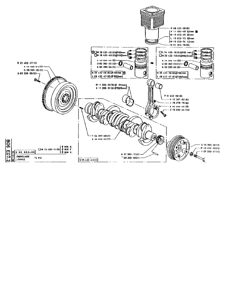 Схема запчастей Case 90BCL - (135) - LINKAGE F6L 912 (01) - ENGINE