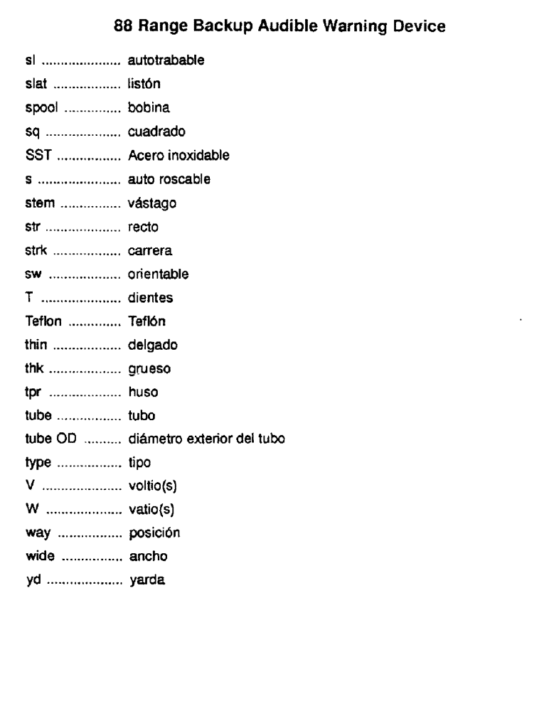 Схема запчастей Case 788 - (1-17) - EXPLANATION OF DIMENSION ABBREVIATIONS (SPANISH) 