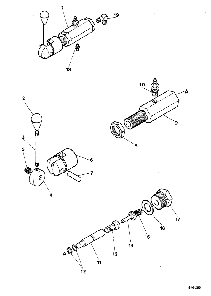 Схема запчастей Case 580F - (284) - SIDE SHIFT BACKHOE, LOCKING VALVE (35) - HYDRAULIC SYSTEMS
