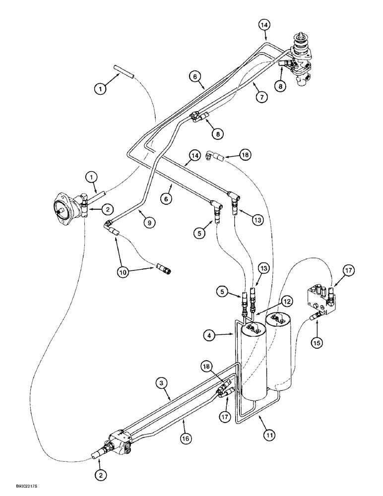 Схема запчастей Case 621B - (1-14) - PICTORIAL INDEX, MAIN BRAKE HYDRAULIC CIRCUIT, BRAKE VALVE SUPPLY AND RETURN (00) - PICTORIAL INDEX