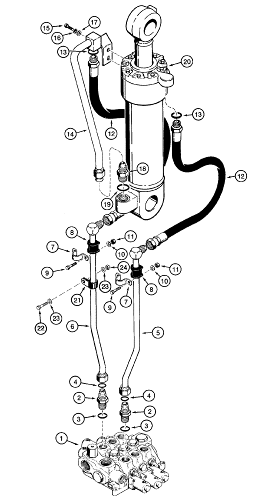 Схема запчастей Case 821C - (08-13) - HYDRAULICS LOADER BUCKET (08) - HYDRAULICS