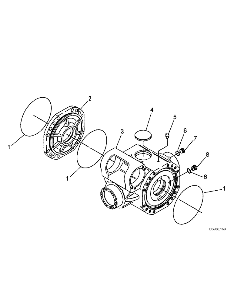 Схема запчастей Case 686G - (6-06) - AXLE CENTER HOUSING (06) - POWER TRAIN
