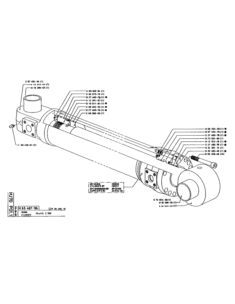 Схема запчастей Case 160CK - (160) - CYLINDER (07) - HYDRAULIC SYSTEM