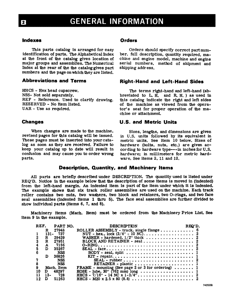 Схема запчастей Case 680E - (002) - GENERAL INFORMATION (05) - SERVICE & MAINTENANCE