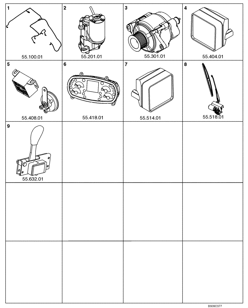 Схема запчастей Case 650L - (55.000.01) - ELECTRICAL SYSTEMS - SECTION PICTORIAL (55) - ELECTRICAL SYSTEMS